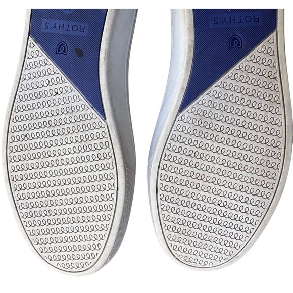 Rothys The Original Sneakers Womens Sz 8.5 Navy Blue Knit Slip On Shoes Loafers - Picture 9 of 9